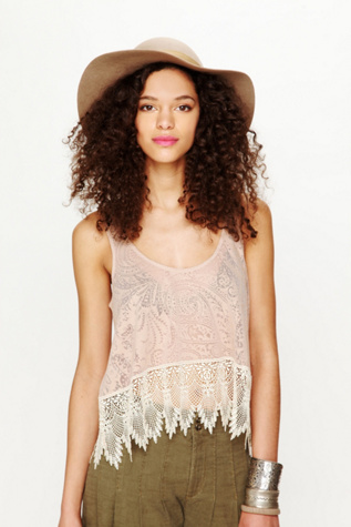 Burnout Tea Room Crop Top