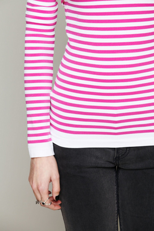 Dark Pink/White Stripe