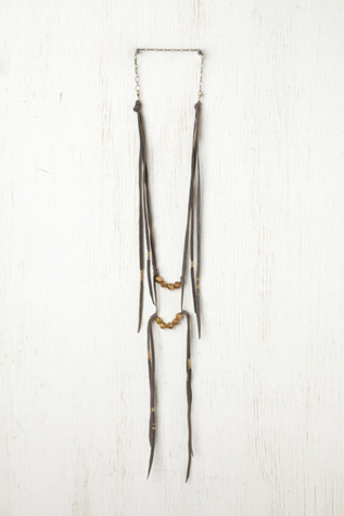Bolt Suede Ladder Necklace