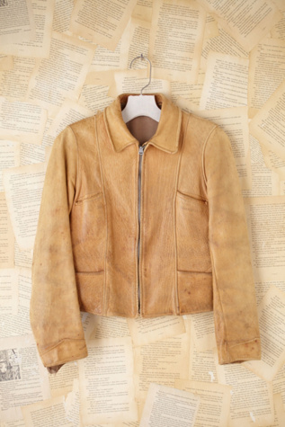 Free People Vintage Cropped Leather Coat in vintage-jackets