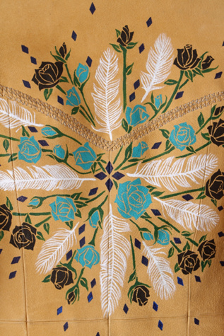 Vintage Wild Unknown Hand-Painted Leather Jacket