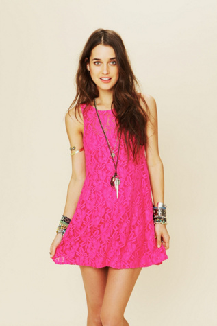 Sleeveless Miles of Lace Dress