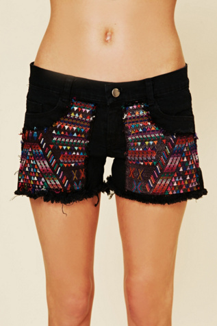Guipil Rodeo Cutoff Shorts