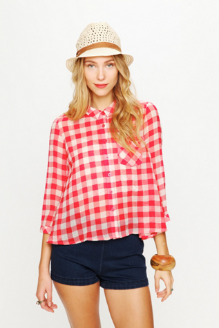 Sweet Spring Gingham Buttondown