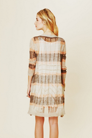 Sheer Stripe Long Cardigan