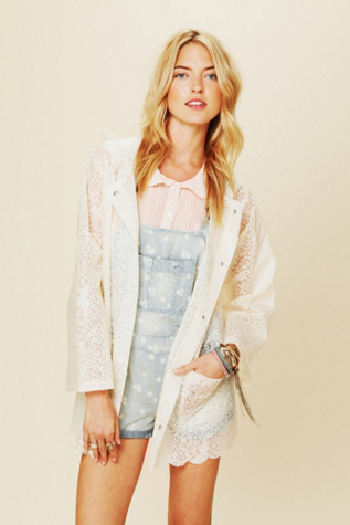 Printed Lace Raincoat