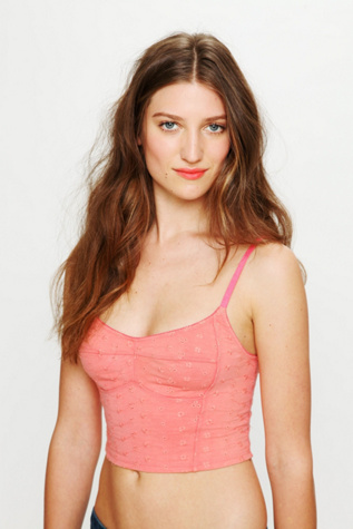 Stretch Eyelet Crop Bra in Intimates-Test