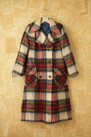 Free People Vintage Brushed Plaid Coat in vintage-jackets