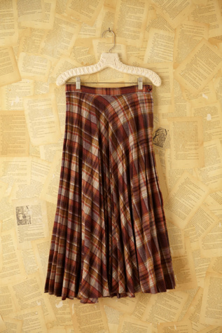 Free People Vintage Plaid Skirt in vintage-skirts
