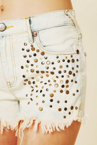 Golden Hippie Studded Cutoff Shorts