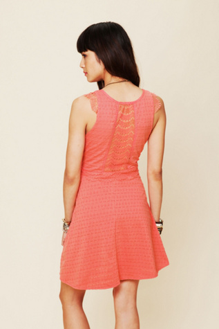Solid Texture Fit and Flare Dress