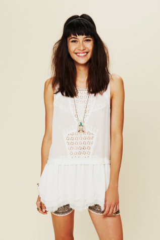Sleeveless Eyelet Tunic