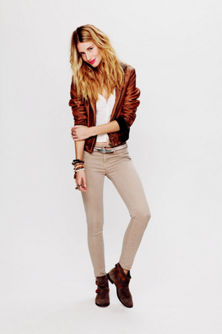 Color Ankle Crop Skinny