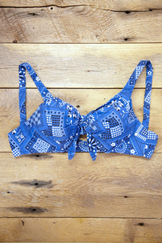 Vintage Bandana Printed Tie Top