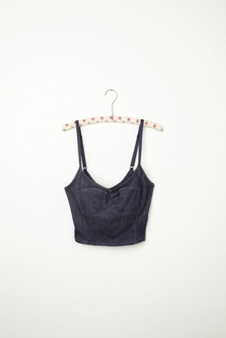 Denim Crop Bra