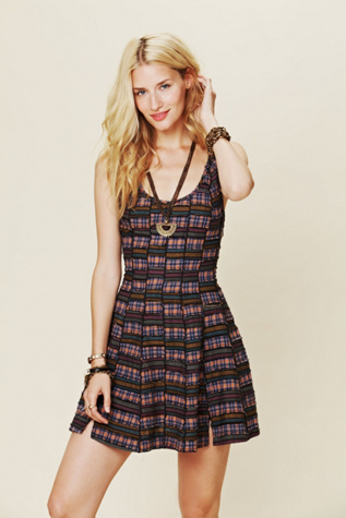 Free People Union Plaid House Dress