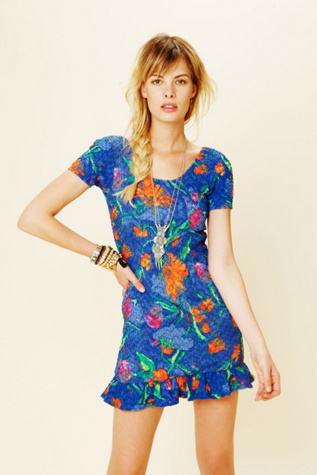 Betsey Print Short Sleeve Dress