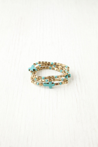 Dominga Turquoise Cross Bracelet Set