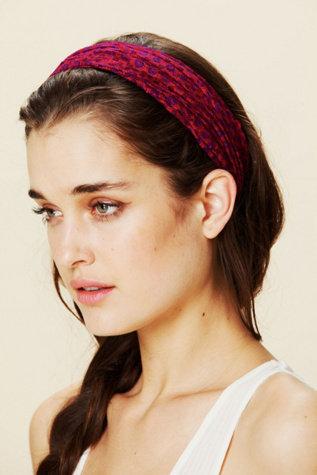 Printed Lace Wide Headband