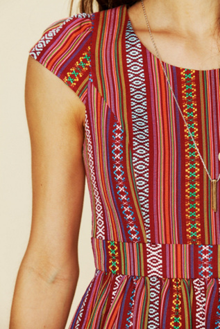 Log Cabin Woven Dress