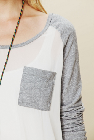 We The Free Raglan Sheer Top