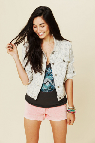 Animal Printed Denim Jacket