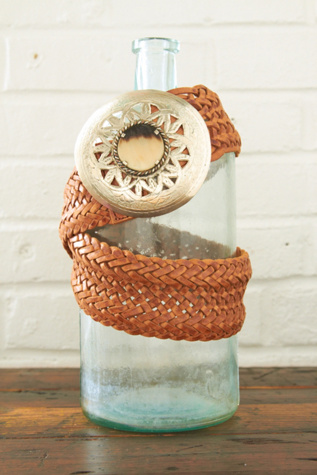 Free People Vintage Morrocan Woven Leather Belt in Vintage-Belts