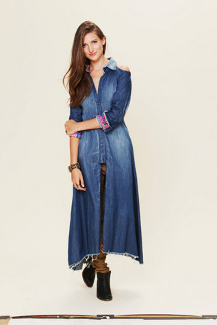 Old West Cold Shoulder Maxi Dress