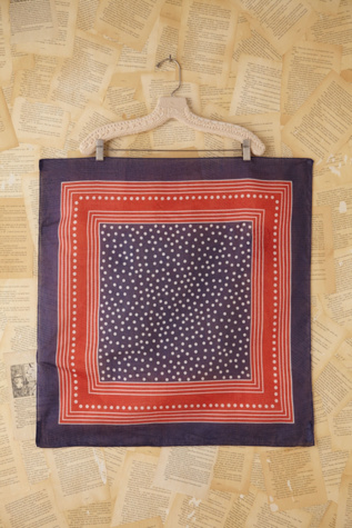 Free People Vintage Patriotic Dotted Silk Scarf in Vintage-Accessories