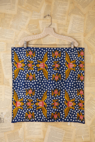 Free People Vintage Silk Star and Eagle Printed Scarf in Vintage-Accessories