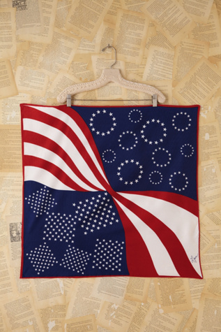 Free People Vintage Flag Printed Scarf in Vintage-Accessories