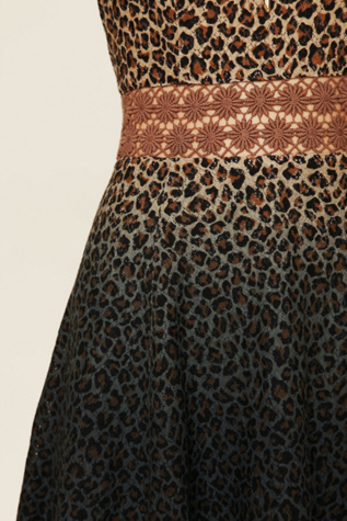 Leopard Daisy Fit and Flare Dress