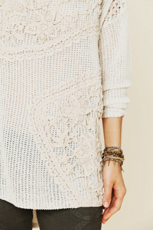 FP New Romantics Reflections in Crochet Pullover