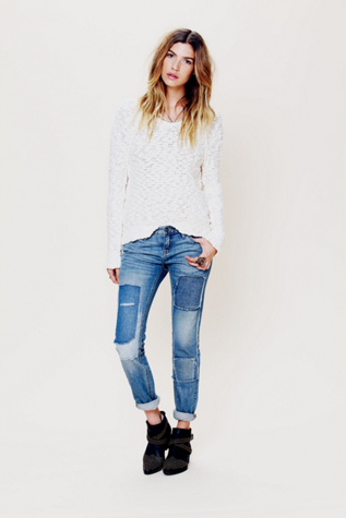 Patched Skinny Jean