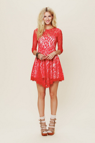 Floral Mesh Lace Dress
