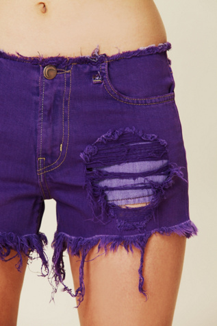 Waistless High Rise Colored Cutoffs