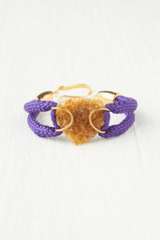 Rope and Druzy Bracelet