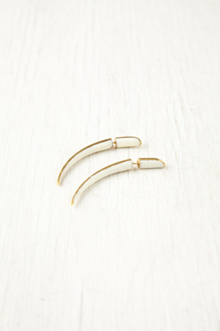 Carved Horn Earrings