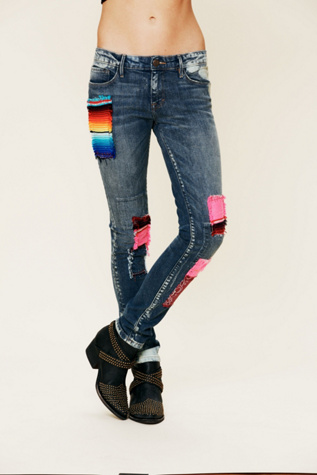 Funky Free Patched Skinny