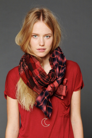 Vintage Check Studded Scarf