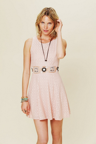 Colorblock Daisy Fit and Flare Dress
