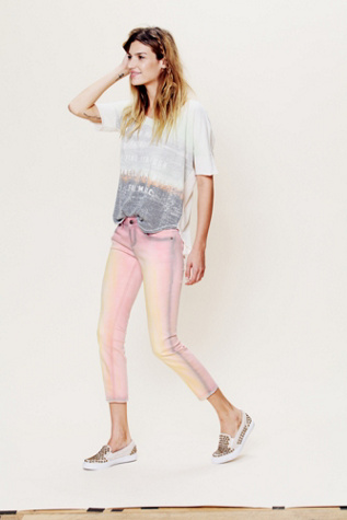 5 Pocket Rainbow Ankle Crop