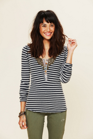 We The Free Call Back Stripe Henley