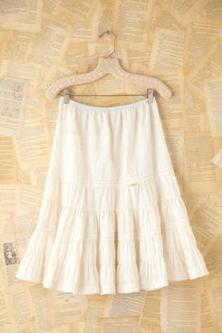 Free People Vintage Tiered Slip Skirt in vintage-skirts