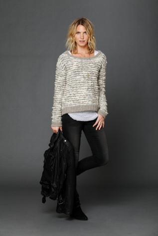 Comes in Waves Slouchy Pullover