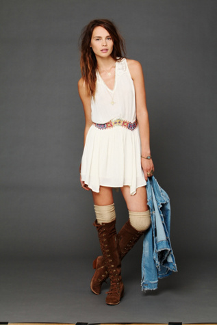 Ethnic Embroidered Waist Dress