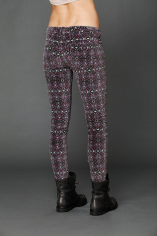 Printed Velvet Skinny