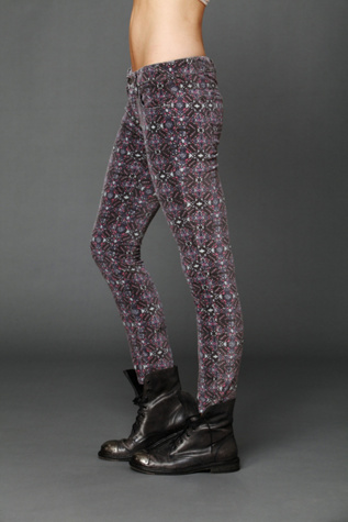 Printed Velvet Skinny