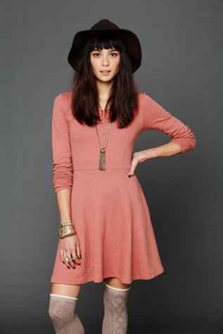 Free People Molly's Lace Up Fit N Flare in Day-Dresses