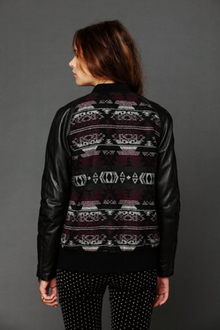 Marrakesh Leather Sleeve Jacket